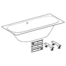 Ванна акриловая 190 х 90 х h46,5 см Geberit Soana, slim rim, Duo в комплекте с ножками 554.005.01.1