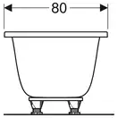 Ванна акриловая 180 х 80 х h46,5 см Geberit Tawa, slim rim в комплекте с ножками 554.122.01.1