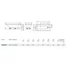 Ванна акриловая 160 х 70 х h42,8 см Geberit Selnova в комплекте с ножками 554.282.01.1