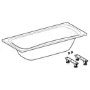 Ванна акриловая 180 х 80 х h42,7 см Geberit Selnova Duo в комплекте с ножками 554.289.01.1