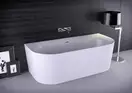 Ванна акриловая, пристенная, с установленной системой Knief Fresh Wall 180 x 80 см, со сливом-переливом (0100-231-06+0100-091-06) фото 2 Aquada.com.ua
