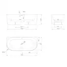 Ванна акрилова Knief Fresh Wall 180x80, білий глянцевий (010003106/010009106) (010003106_010009106)