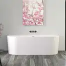 Ванна акрилова Knief Fresh Wall 180x80, Click-Clack з виливом, білий глянсовий (010023107/010009107) (010023107_010009107)