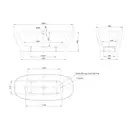 Ванна акрилова Knief Dream з щілинним переливом, 180x80 (0100251 / 010009106S) (0100251_010009106S)