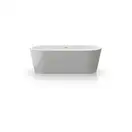 Ванна акрилова Knief Wall XS 165х75 з переливом Slot overflow, білий глянсовий (100255/010009106S) (0100255_010009106S)
