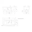 Ванна акрилова Knief Wall XS 165х75 з переливом Slot overflow, білий глянсовий (100255/010009106S) (0100255_010009106S)