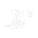 Ванна акрилова Knief Loom XS з щілинним переливом, 170x85 (0100258 / 010009106S) (0100258_010009106S)