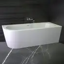 Ванна акрилова Knief Wall Corner Left з щілинним переливом, 180x80 (0100277CL / 010009106S) (0100277CL_010009106S)