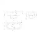 Ванна акрилова Knief Cool Fit, 180x80, круглий перелив (0400082)