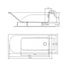 Ванна COMFORT PLUS  180*80см з ніжками, прямокутна   KOLO  ПОЛЬЩА (XWP1480000)