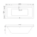 Ванна встраиваемая MEXEN CUBE WHITE 170x75 акриловая (MEX-55051707500)
