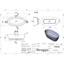 MIRAGGIO Ванна ESTELLA MATT (0000268)
