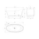 ванна кам'яна Omnires Neo 158x72 овальна white (NEO158SWWBM)