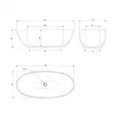 ванна Omnires Shell 160x75 овальна white (SHELLWWBM)