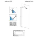 Шторка для ванни Modo New PNJ II 80, RADAWAY (10006080-01-01)
