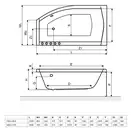 Панель до ванни фронтальна SITERA 150, RADAWAY (OBEX.MG2.15WH)
