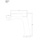 Corsan Trino Black Смеситель для биде, черный (CMB7131BL)