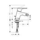 Змішувач для біде Hansgrohe Focus E, хром (31928000)