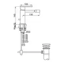 Kohlman Nexen Змішувач для біде, хром (QB130U)