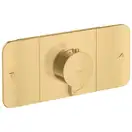 Термостат для душа Axor One, 2 споживача, зовнішня частина, Brushed Gold Optic (45712250) (45792250)