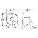 Змішувач для душа Grohe Essence New прихованого монтажу, графіт матовий (24057AL1)