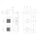Omnires Contour Змішувач прихований, антрацит (CT8035/1AT)