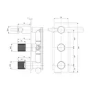 Omnires Contour Змішувач для ванни та душу, хром (CT8035/1CR)