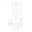 Omnires Parma Змішувач для душу, чорний матовий (PM7435BL)