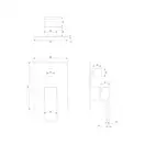 змішувач для ванни та душу Omnires Slide прихованого монтажу, chrome (SL7735CR)