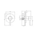 смеситель для душа скрытого монтажа Omnires Y graphite (Y1245GR)