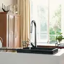 Змішувач для кухні Axor Starck 270 з витяжним душем, матовий чорний хром (10821340)