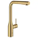 Змішувач для кухні Grohe Essence одноважільний з висувною лійкою, cool sunrise (30504GL0)