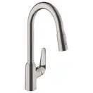 Кухонный смеситель 220, с вытяжным душем, 2jet Hansgrohe Focus M42 (цвет - сталь) 71800800