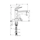 Кухонный смеситель 180, с запорным вентилем, 1jet Hansgrohe Focus M42 (цвет - хром) 71813000
