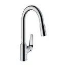 Змішувач для кухні Hansgrohe Focus M42-H220 2Jet з висувним виливом, Sbox, хром (71820000)