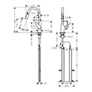 Змішувач для кухні Hansgrohe Focus M42-H220 2Jet з висувним виливом, Sbox, хром (71820000)