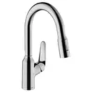 Кухонный смеситель 180, с вытяжным душем, 2jet sBox Hansgrohe Focus M42 (цвет - хром) 71821000