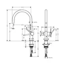 Кухонный смеситель 220, с запорным вентилем, 1jet Hansgrohe Talis M54 (цвет - хром) 72805000