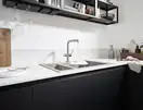 Кухонный смеситель с запорным вентилем, 1jet Hansgrohe Talis M54 (цвет - сталь) 72827800