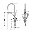 Hansgrohe Talis Select M54 Змішувач для кухні, сталь (72861800)