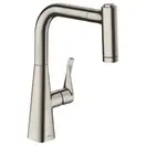 Смеситель для кухни 220, с вытяжным душем, 2jet Hansgrohe Metris M71 (цвет - сталь) 73800800