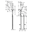 Смеситель для кухни 220, с вытяжным душем, 2jet Hansgrohe Metris M71 (цвет - сталь) 73800800
