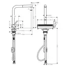 Змішувач для кухні Hansgrohe Aquno Select M81 250 2jet (колір - хром), з витяжним душем  73836000