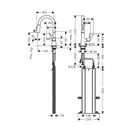 Смеситель для кухни 160, с вытяжным душем, 2jet, sBox Hansgrohe Talis M51 (цвет - сталь) 73850800
