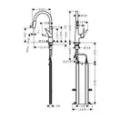 Смеситель для кухни 200, с вытяжным душем, 2jet, sBox Hansgrohe Talis M51 (цвет - хром) 73851000
