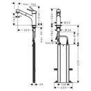 Смеситель для кухни 170, с вытяжным душем, 2jet Hansgrohe Talis M52 (цвет - хром) 73860000