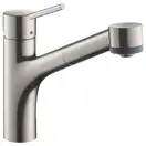 Смеситель для кухни 170, с вытяжным душем, 2jet Hansgrohe Talis M52 (цвет - сталь) 73860800