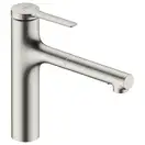 Кухонный смеситель, с вытяжным душем, 2 вида струи, sBox lite Hansgrohe Zesis M33 (цвет - сталь) 74804800