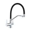 Смеситель для кухни MEXEN DUO BLACK CHROME на две воды (MEX-671701-07)
