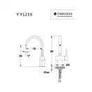 змішувач для кухні Omnires Y chrome (Y1219CR)
